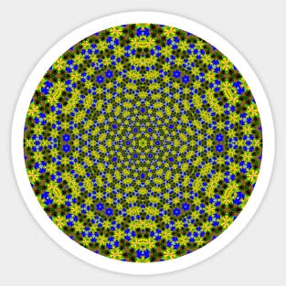 Yellow and Blue Mandala Sticker